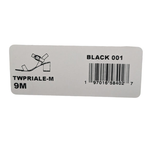 Tommy Hilfiger | Priale Elegant Black Vegan Leather Block Heel Sandals Size 9M - Picture 8 of 8